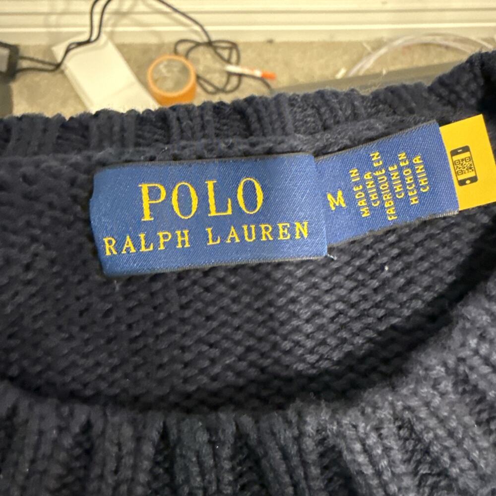 Polo Ralph Lauren Women's 100% Cotton USA Flag Sweater Sweater in Blue Size Med - Picture 3 of 6